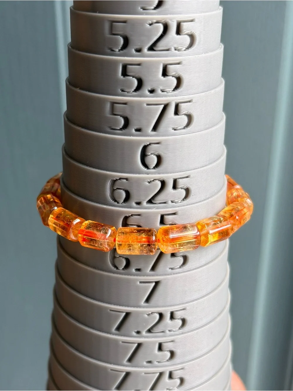 HQ Golden Citrine Barrel Crystal Bracelet